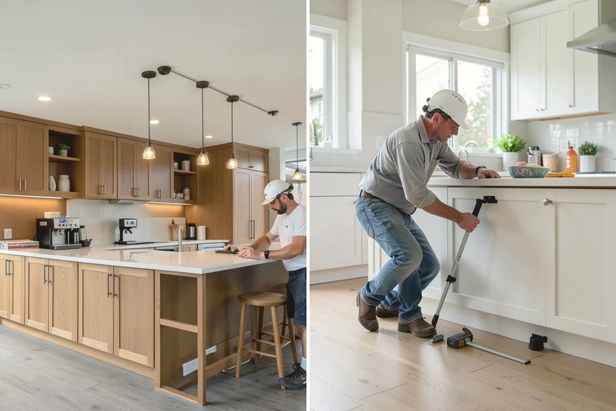 Mudroom Bench Construction in Lake Stevens, Snohomish County, WA - Measure the space and discuss storage needs and style preferences