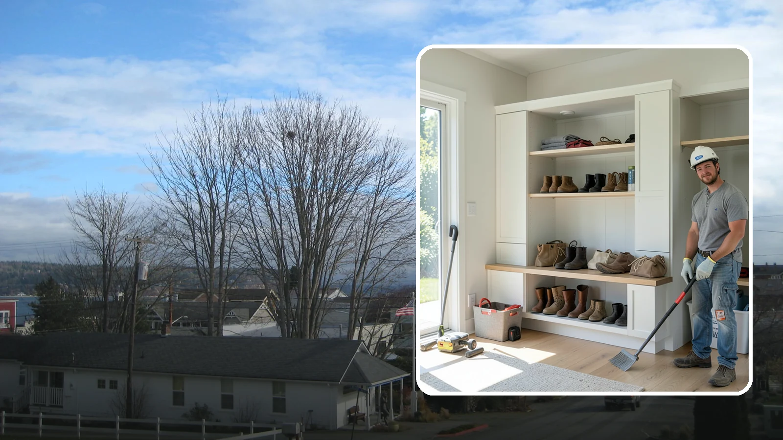 Mudroom Bench Construction in Langley, Island County, WA - We build custom mudroom benches with storage sized to corral your family's boots, bags, and rainy-day gear.