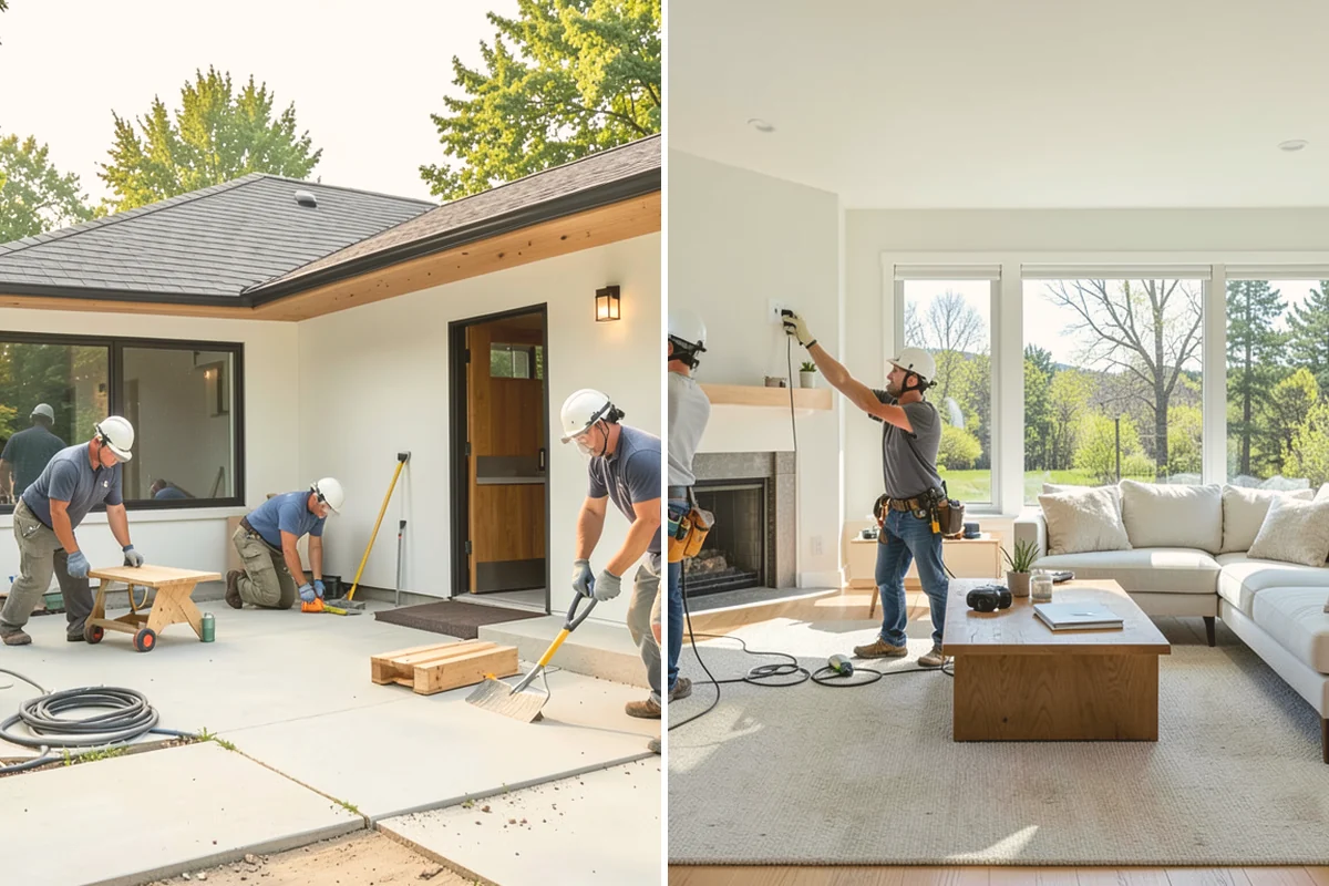 Mudroom Bench Construction in Milton, King County, WA - Measure the space and discuss storage needs and style preferences