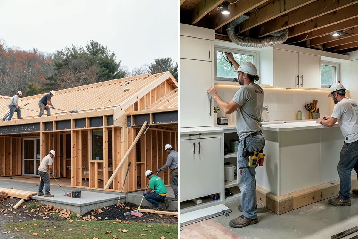 Mudroom Bench Construction in Puyallup, Pierce County, WA - Measure the space and discuss storage needs and style preferences
