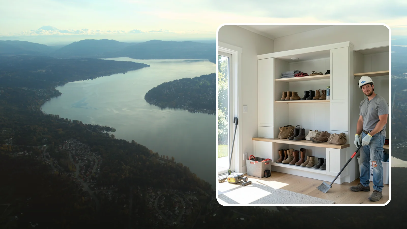 Mudroom Bench Construction in Sammamish, King County, WA - We build custom mudroom benches with storage sized to corral your family's boots, bags, and rainy-day gear.