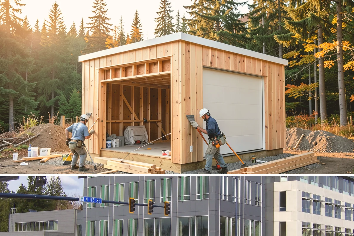 Mudroom Bench Construction in Shoreline, King County, WA - This project fits well in early autumn so the bench is ready to organize soggy footwear before the heaviest PNW rains arrive.