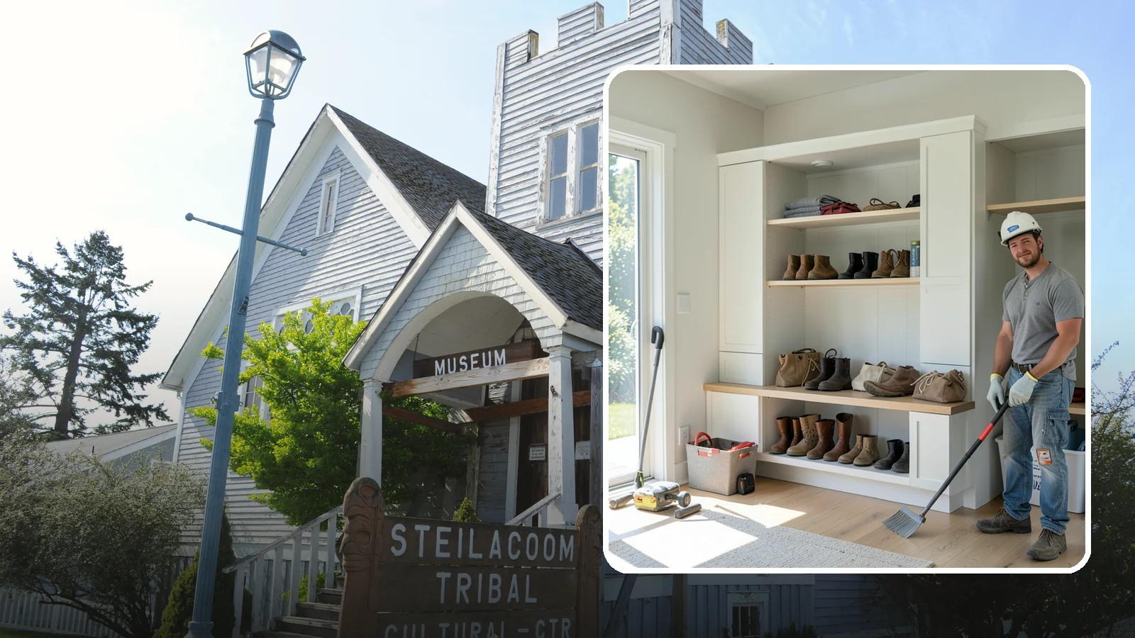 Mudroom Bench Construction in Steilacoom, Pierce County, WA - We build custom mudroom benches with storage sized to corral your family's boots, bags, and rainy-day gear.