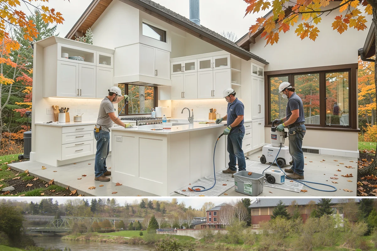 Mudroom Bench Construction in Tukwila, King County, WA - This project fits well in early autumn so the bench is ready to organize soggy footwear before the heaviest PNW rains arrive.