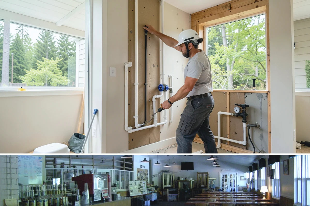 Mudroom Construction in Black Diamond, King County, WA - The dry stretch from June through September is preferred for mudroom construction that opens up exterior walls, minimizing rain...