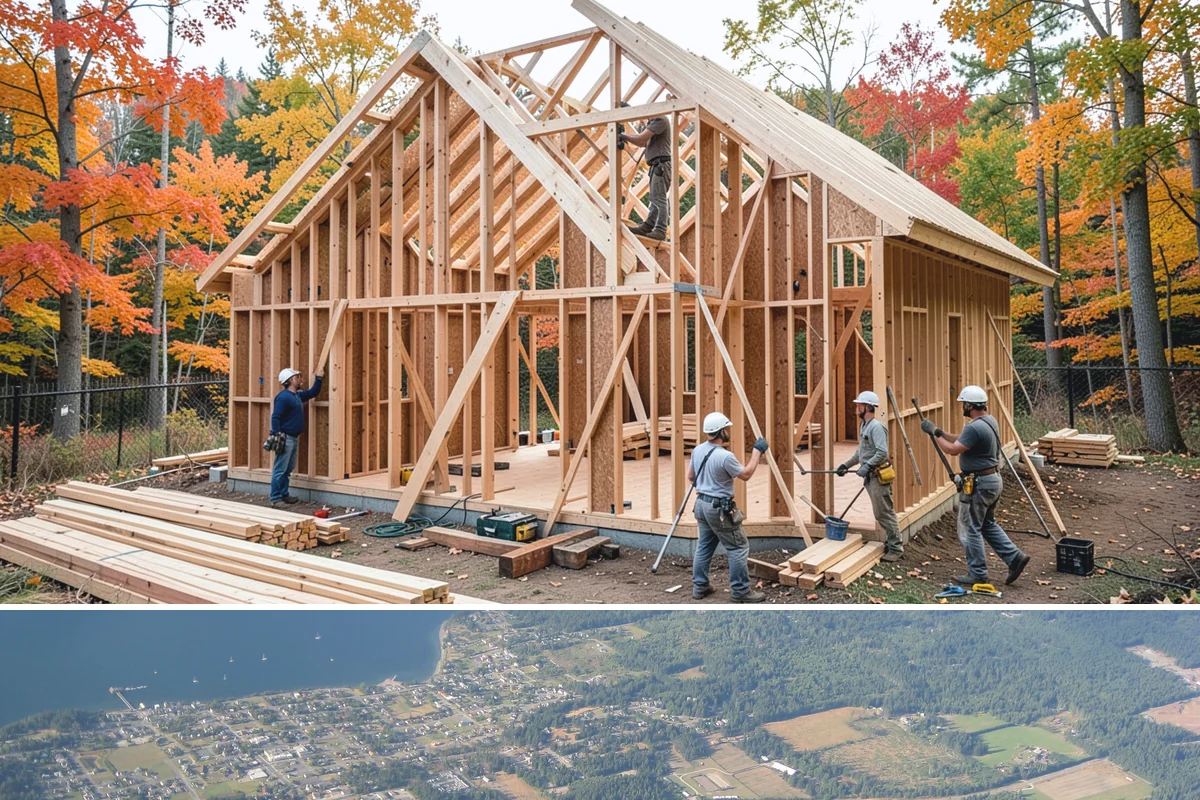 Mudroom Construction in Coupeville, Island County, WA - The dry stretch from June through September is preferred for mudroom construction that opens up exterior walls, minimizing rain...