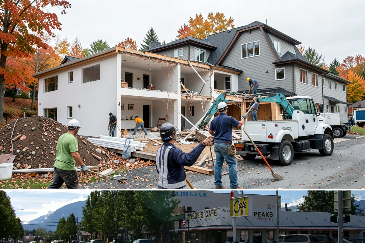 Mudroom Construction in North Bend, King County, WA - The dry stretch from June through September is preferred for mudroom construction that opens up exterior walls, minimizing rain...