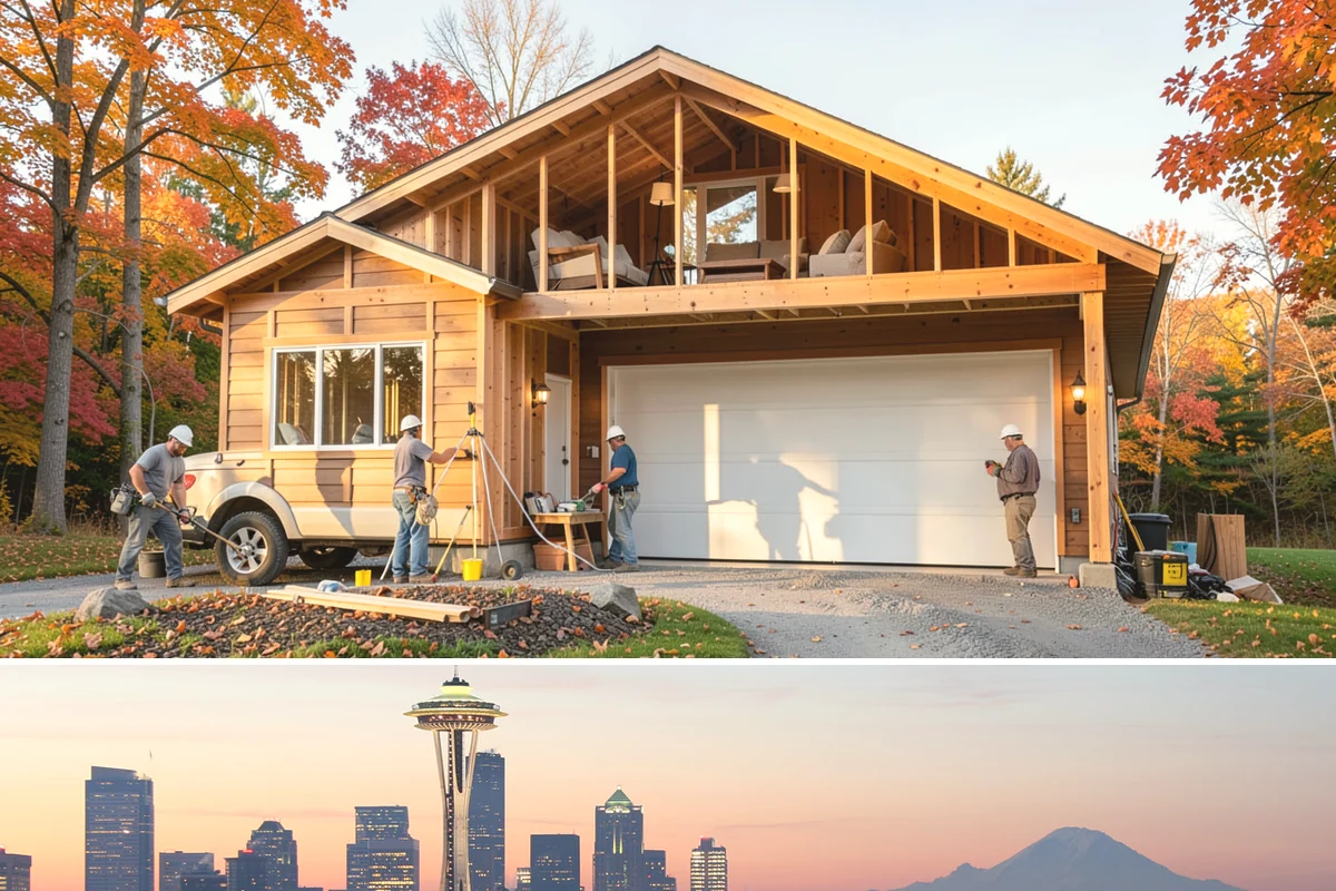 Mudroom Construction in Seattle, King County, WA - The dry stretch from June through September is preferred for mudroom construction that opens up exterior walls, minimizing rain...