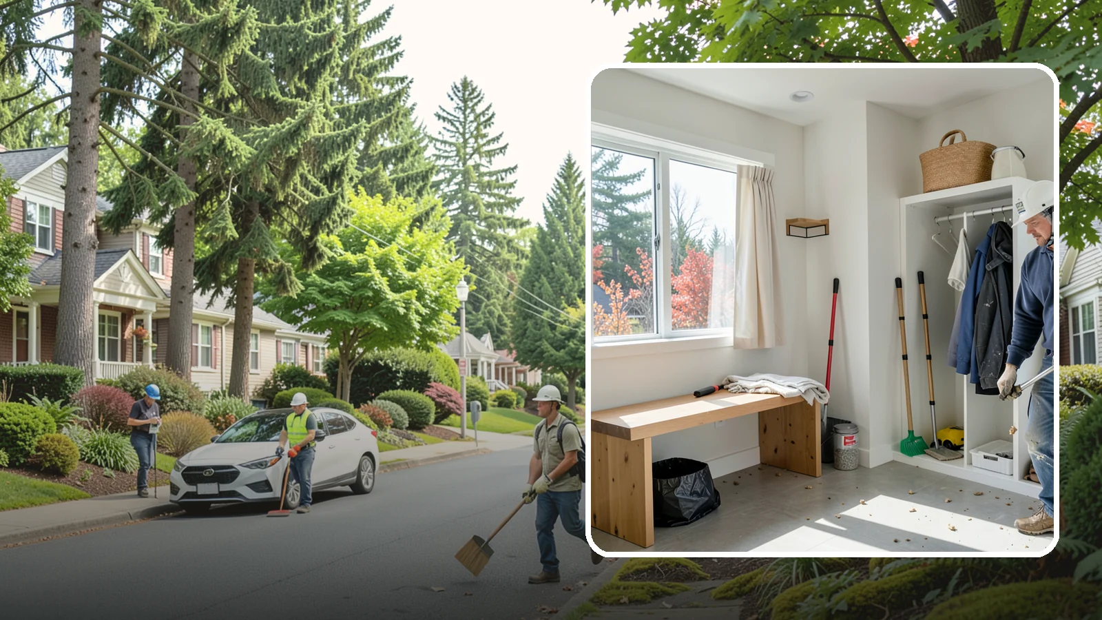 Mudroom Remodeling in Beaux Arts Village, King County, WA - We remodel mudrooms to catch the mud, rain gear, and clutter that Pacific Northwest life brings through the door.