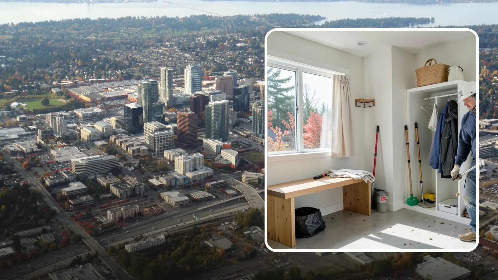 Mudroom Remodeling in Bellevue, King County, WA - We remodel mudrooms to catch the mud, rain gear, and clutter that Pacific Northwest life brings through the door.