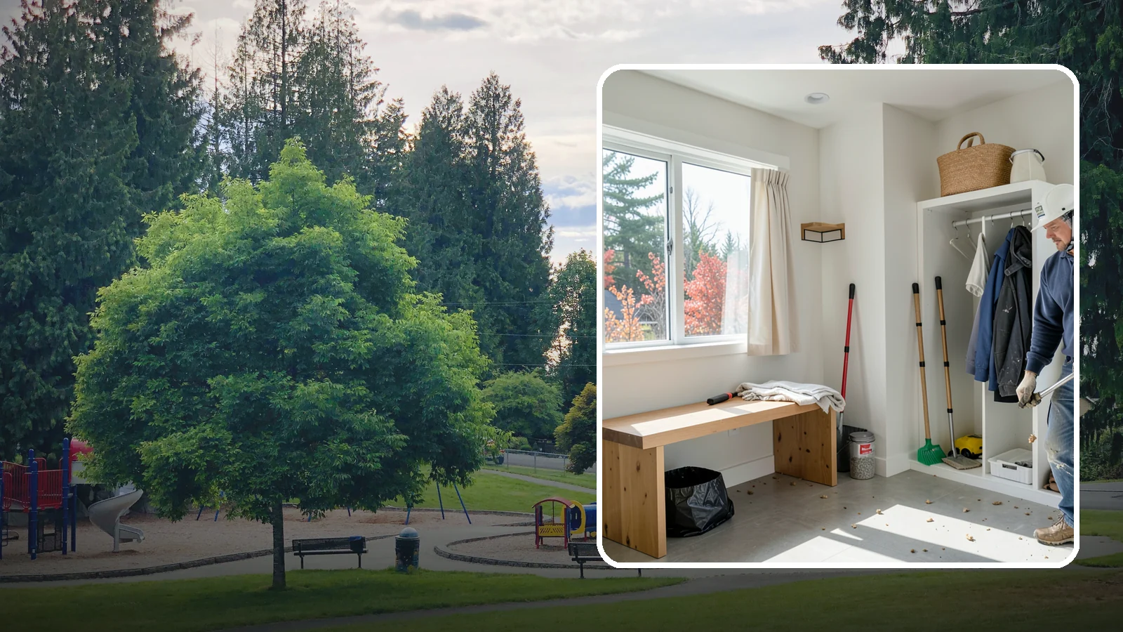 Mudroom Remodeling in Bonney Lake, Pierce County, WA - We remodel mudrooms to catch the mud, rain gear, and clutter that Pacific Northwest life brings through the door.