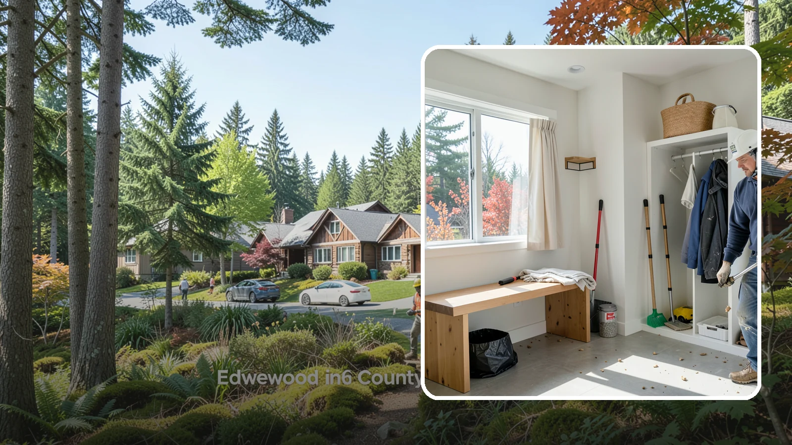 Mudroom Remodeling in Edgewood, Pierce County, WA - We remodel mudrooms to catch the mud, rain gear, and clutter that Pacific Northwest life brings through the door.