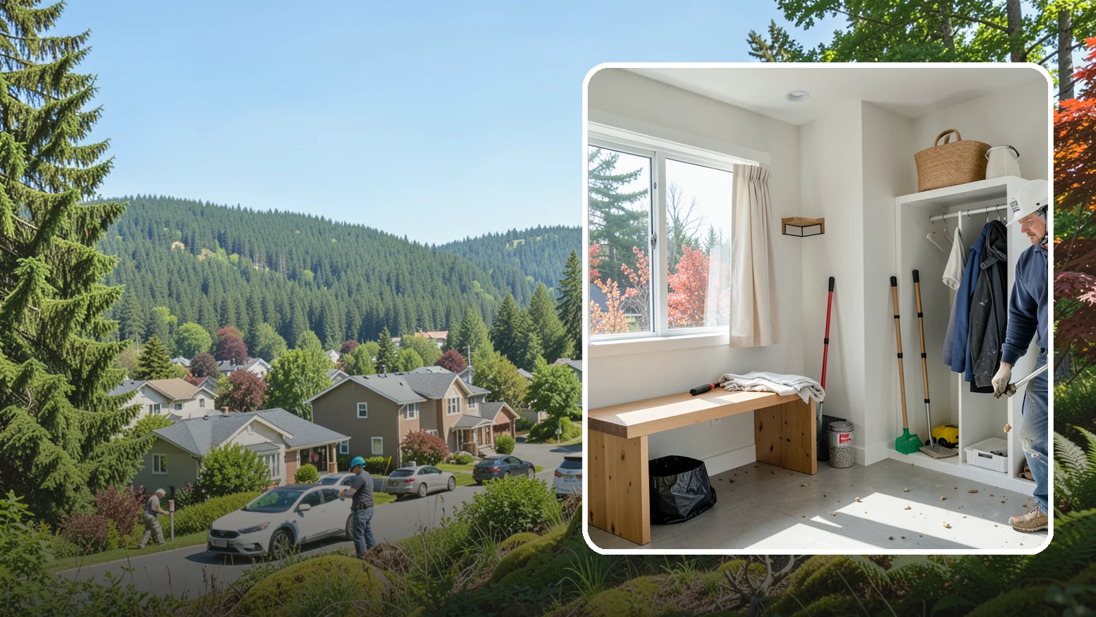 Mudroom Remodeling in Index, Snohomish County, WA - We remodel mudrooms to catch the mud, rain gear, and clutter that Pacific Northwest life brings through the door.
