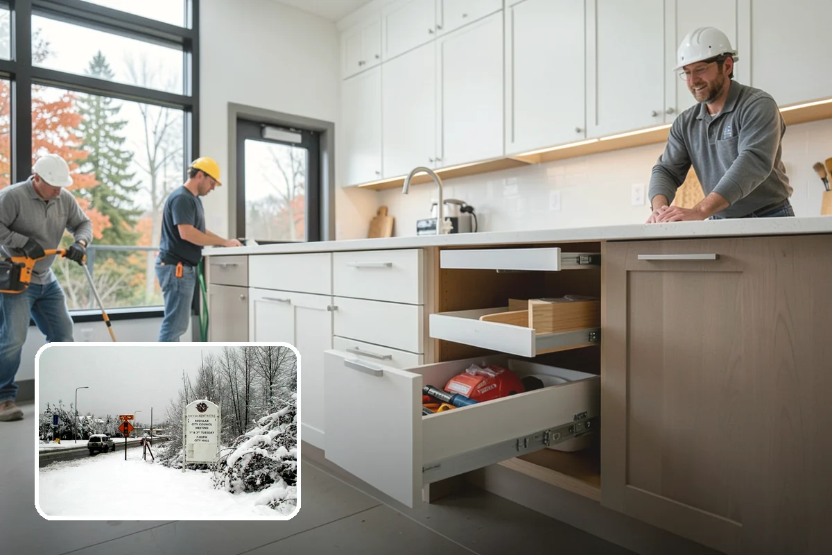 Mudroom Remodeling in Newcastle, King County, WA - A designated drop zone that keeps mud and rain out of living areas