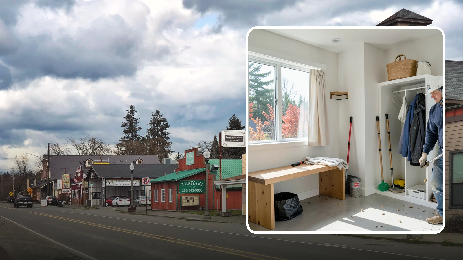 Mudroom Remodeling in Roy, Pierce County, WA - We remodel mudrooms to catch the mud, rain gear, and clutter that Pacific Northwest life brings through the door.