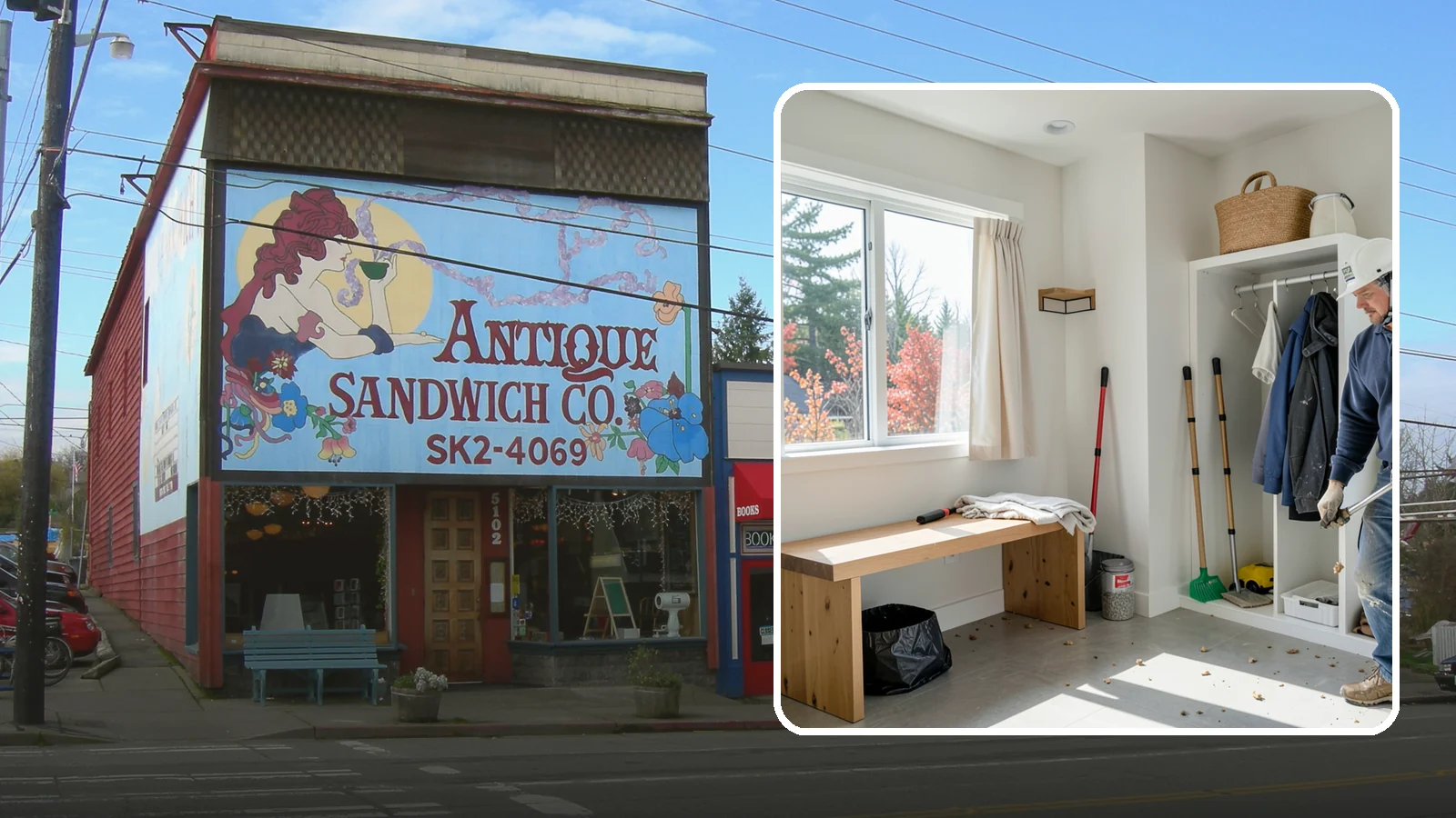 Mudroom Remodeling in Ruston, Pierce County, WA - We remodel mudrooms to catch the mud, rain gear, and clutter that Pacific Northwest life brings through the door.