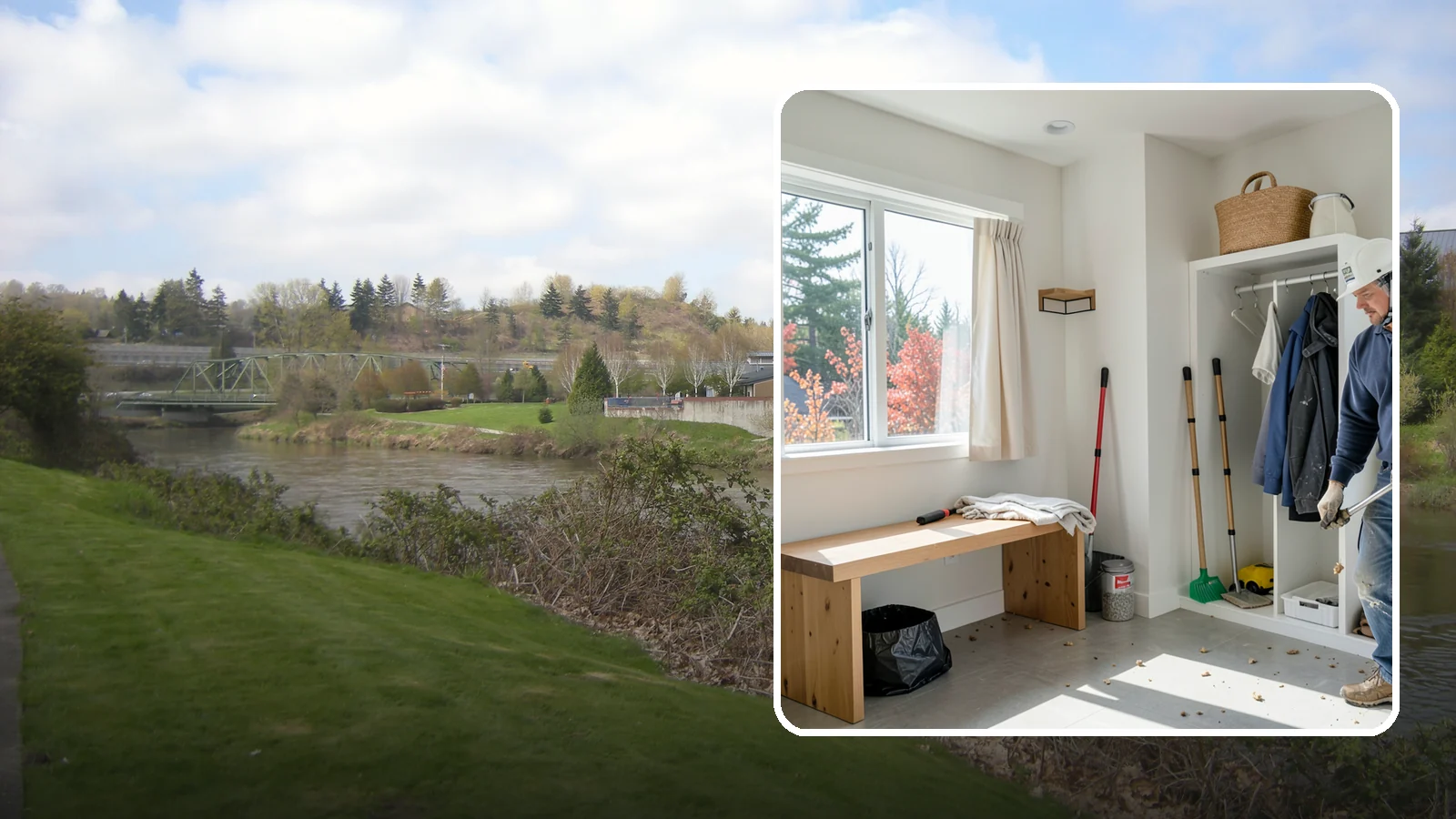 Mudroom Remodeling in Tukwila, King County, WA - We remodel mudrooms to catch the mud, rain gear, and clutter that Pacific Northwest life brings through the door.