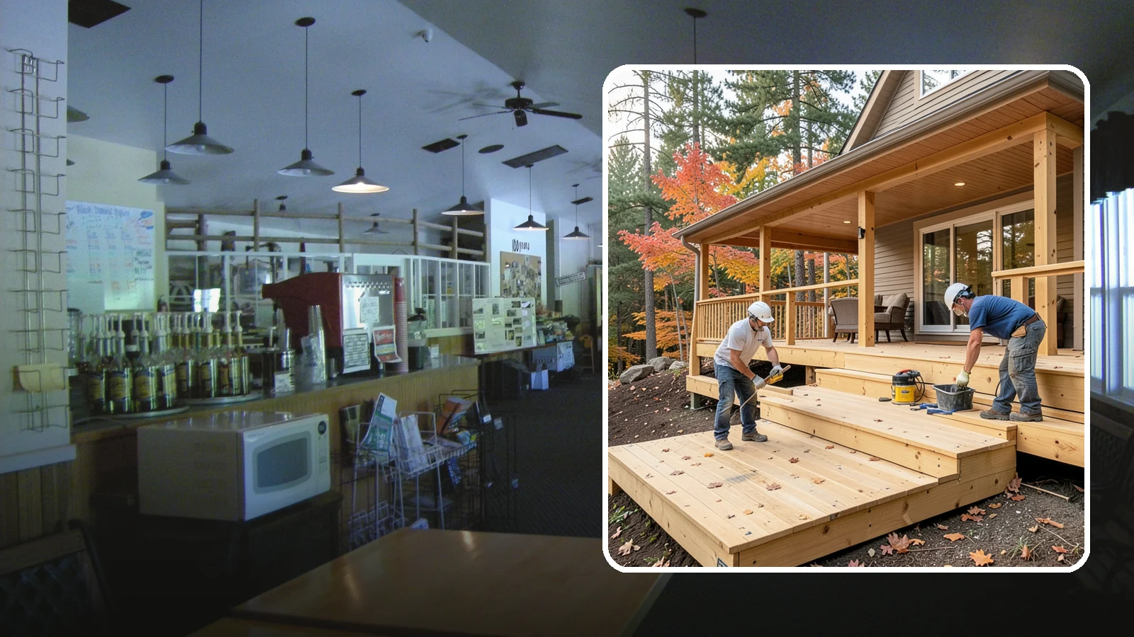 Multi-Level Deck Construction in Black Diamond, King County, WA - Multi-level deck construction that carves usable terraces out of sloped Western Washington lots.