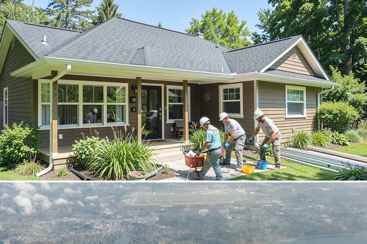 Multi-Level Deck Construction in Burien, King County, WA - Summer's drier ground makes excavation and footing work on slopes far more manageable, so we prioritize hillside builds then.