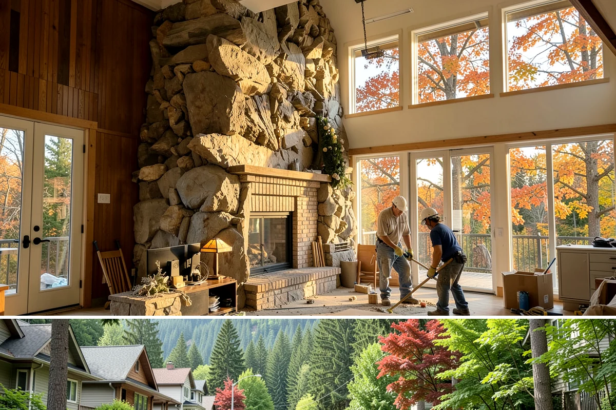Multi-Level Deck Construction in Darrington, Snohomish County, WA - Summer's drier ground makes excavation and footing work on slopes far more manageable, so we prioritize hillside builds then.