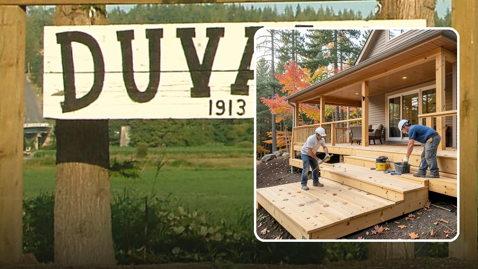 Multi-Level Deck Construction in Duvall, King County, WA - Multi-level deck construction that carves usable terraces out of sloped Western Washington lots.