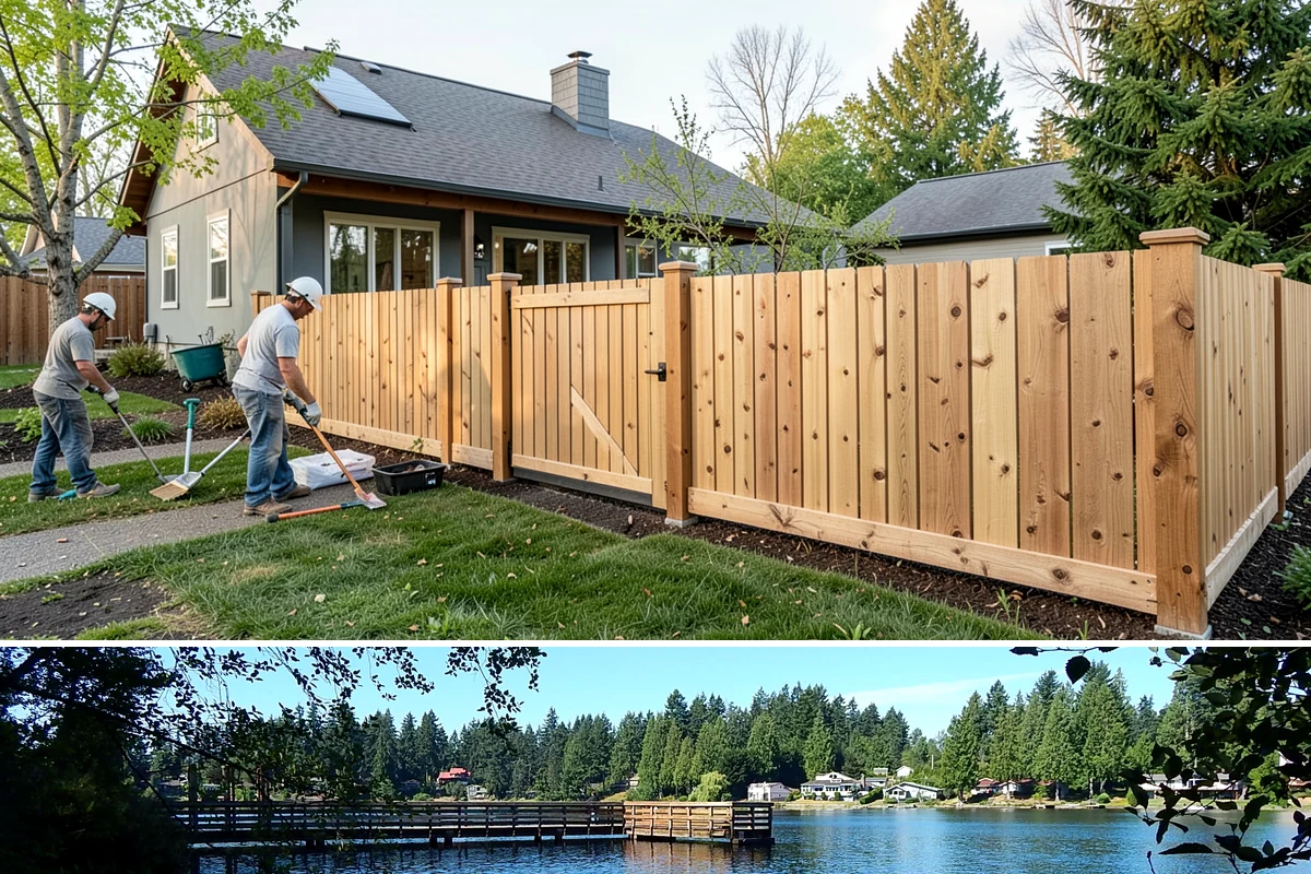 Multi-Level Deck Construction in Federal Way, King County, WA - Summer's drier ground makes excavation and footing work on slopes far more manageable, so we prioritize hillside builds then.