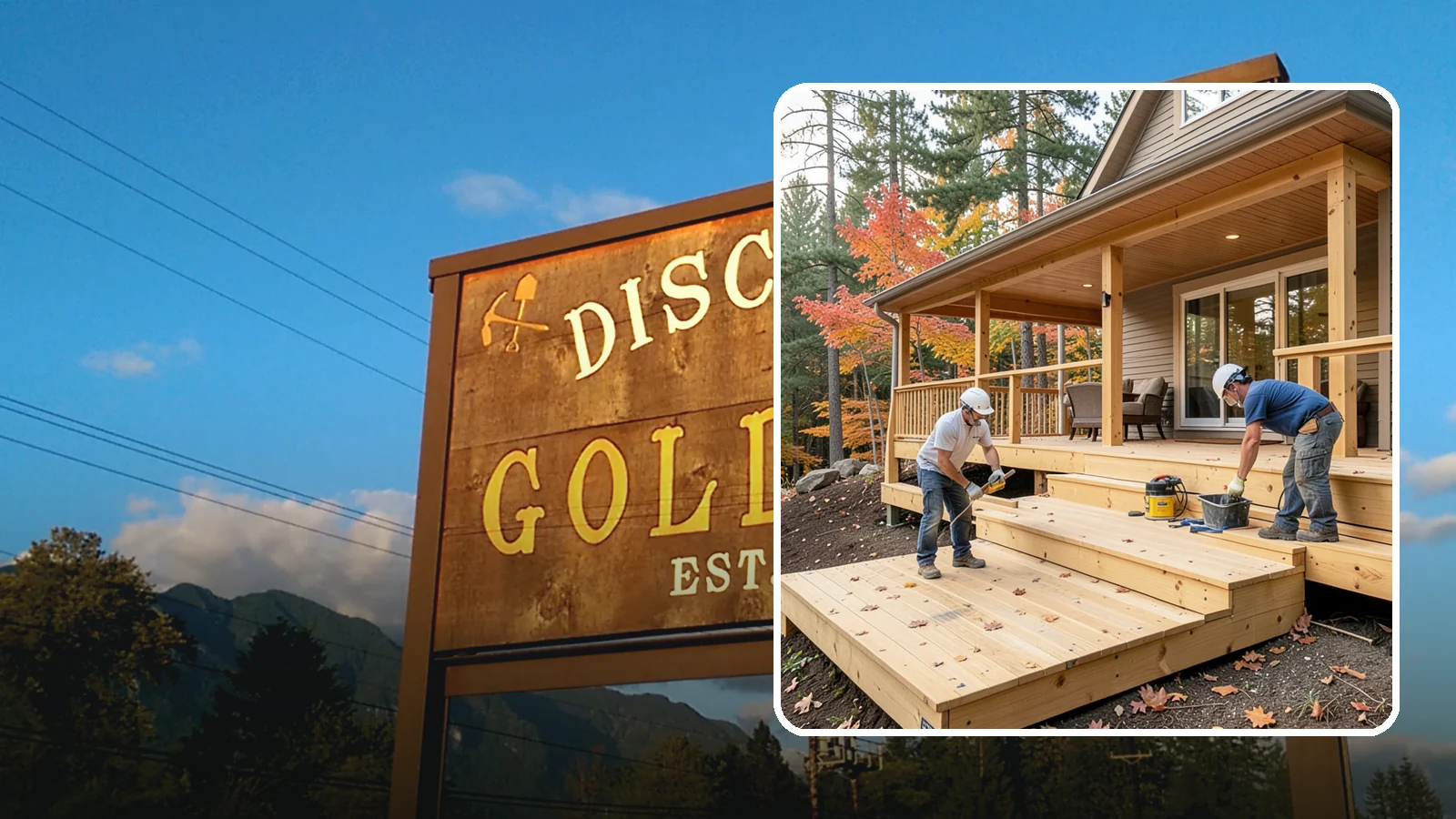 Multi-Level Deck Construction in Gold Bar, Snohomish County, WA - Multi-level deck construction that carves usable terraces out of sloped Western Washington lots.