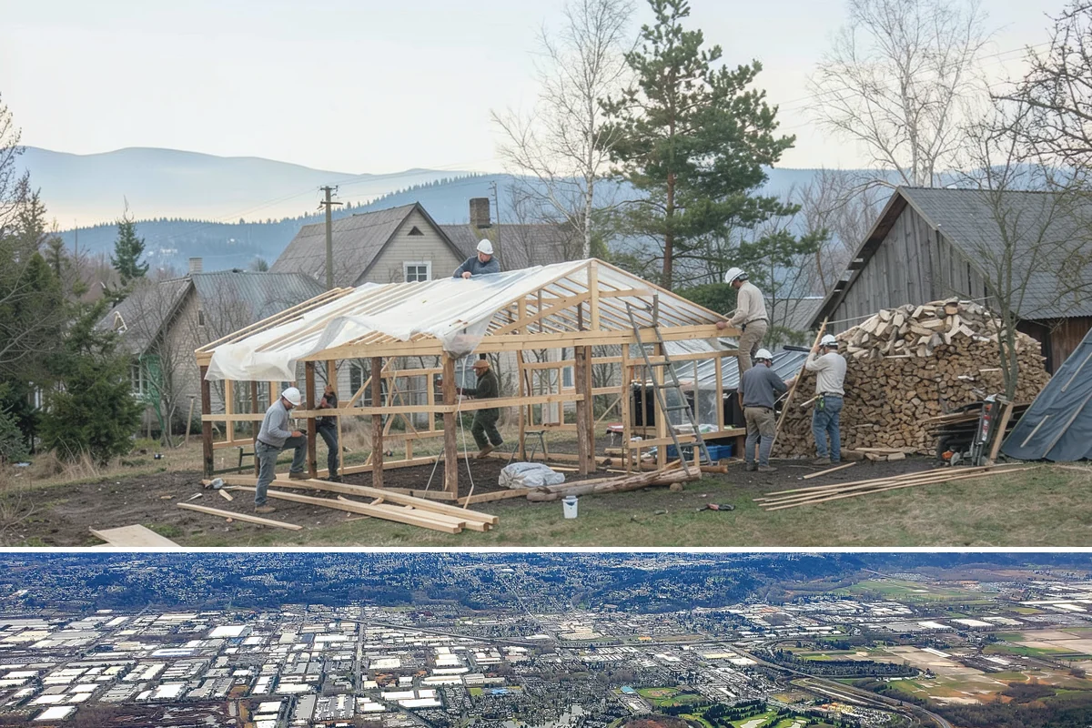 Multi-Level Deck Construction in Kent, King County, WA - Summer's drier ground makes excavation and footing work on slopes far more manageable, so we prioritize hillside builds then.
