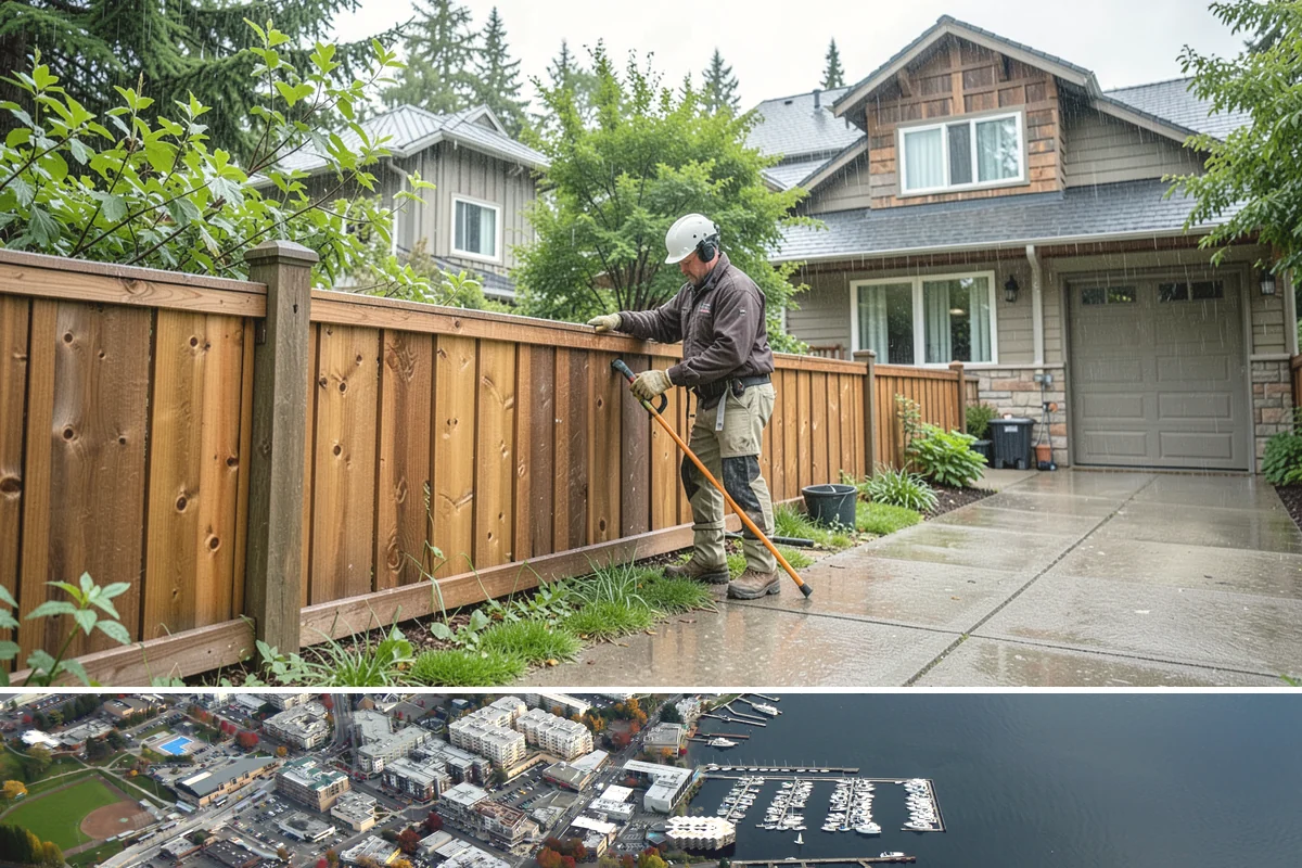 Multi-Level Deck Construction in Kirkland, King County, WA - Summer's drier ground makes excavation and footing work on slopes far more manageable, so we prioritize hillside builds then.