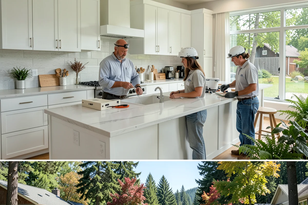 Multi-Level Deck Construction in Orting, Pierce County, WA - Summer's drier ground makes excavation and footing work on slopes far more manageable, so we prioritize hillside builds then.