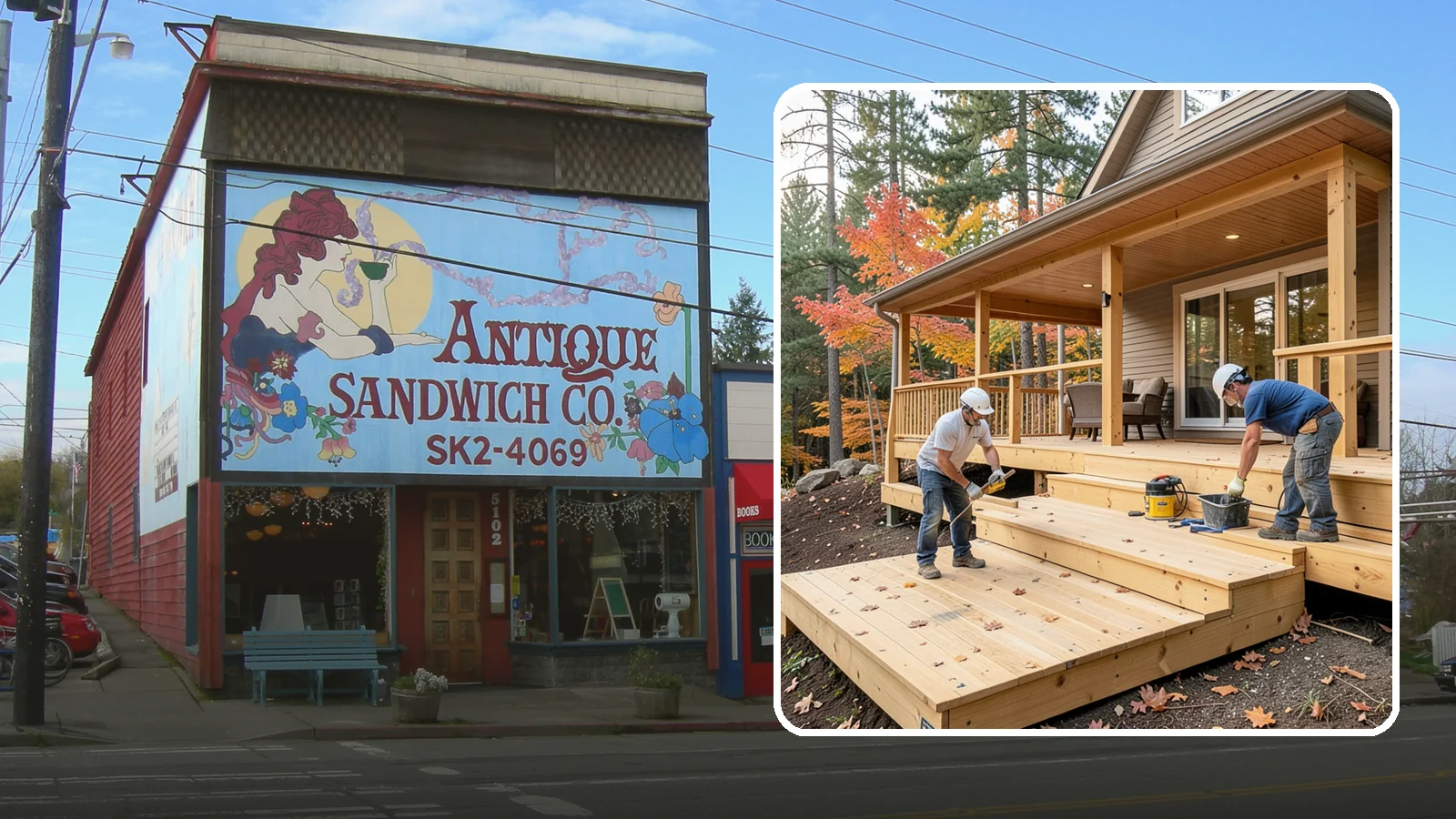 Multi-Level Deck Construction in Ruston, Pierce County, WA - Multi-level deck construction that carves usable terraces out of sloped Western Washington lots.