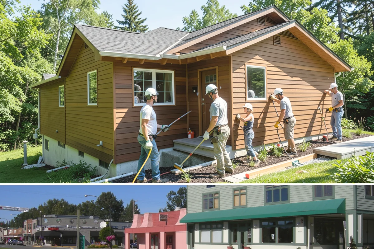 Multi-Level Deck Construction in Snoqualmie, King County, WA - Summer's drier ground makes excavation and footing work on slopes far more manageable, so we prioritize hillside builds then.