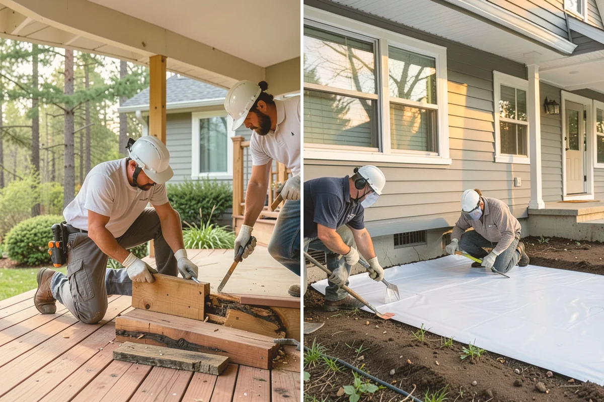 Multi-Level Deck Construction in Stanwood, Snohomish County, WA - Survey your slope, grade, and drainage patterns