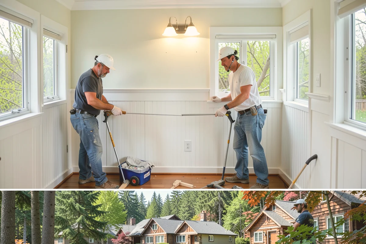 Multi-Room Remodel in Edgewood, Pierce County, WA - Multi-room interior projects are well suited to fall and winter when keeping the work indoors makes the most of the rainy season.