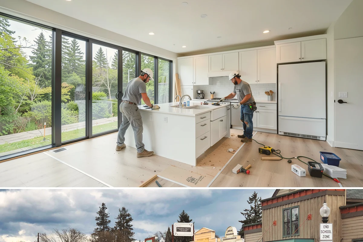 Multi-Room Remodel in Roy, Pierce County, WA - Multi-room interior projects are well suited to fall and winter when keeping the work indoors makes the most of the rainy season.