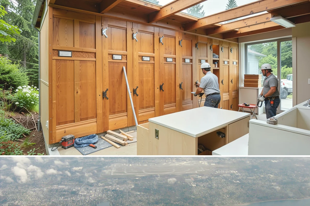 Murphy Bed Installation in Burien, King County, WA - This interior installation fits any time of year and is a practical choice during rainy PNW months.