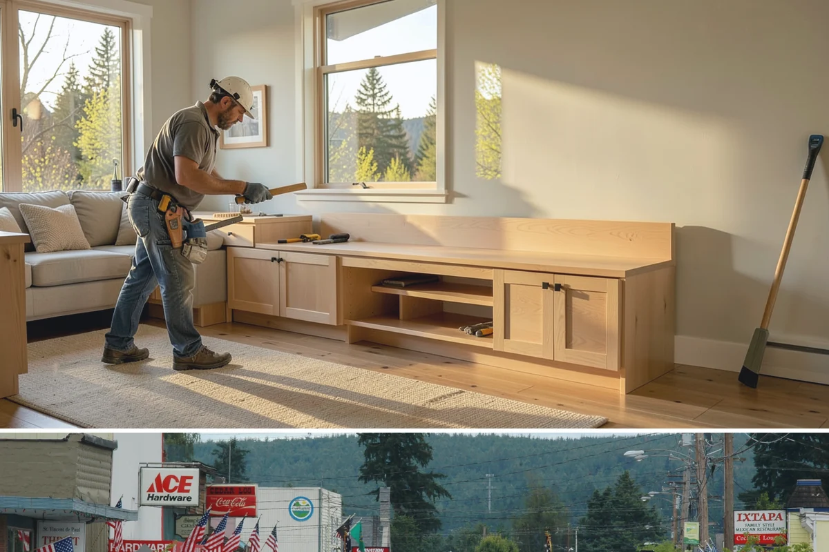 Murphy Bed Installation in Carnation, King County, WA - This interior installation fits any time of year and is a practical choice during rainy PNW months.