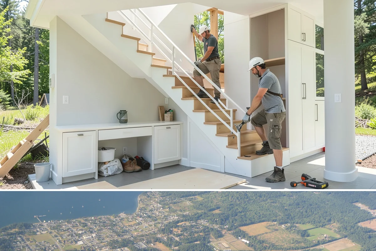 Murphy Bed Installation in Coupeville, Island County, WA - This interior installation fits any time of year and is a practical choice during rainy PNW months.