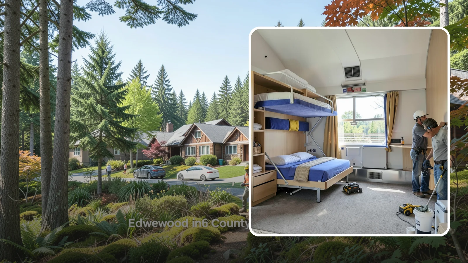 Murphy Bed Installation in Edgewood, Pierce County, WA - We install custom Murphy beds that reclaim floor space for guest rooms, offices, and multipurpose areas.