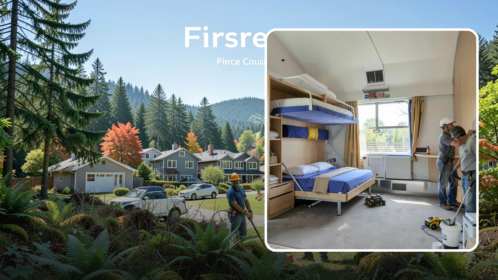 Murphy Bed Installation in Fircrest, Pierce County, WA - We install custom Murphy beds that reclaim floor space for guest rooms, offices, and multipurpose areas.