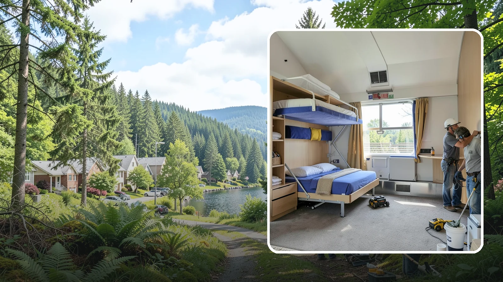 Murphy Bed Installation in Lake Forest Park, King County, WA - We install custom Murphy beds that reclaim floor space for guest rooms, offices, and multipurpose areas.