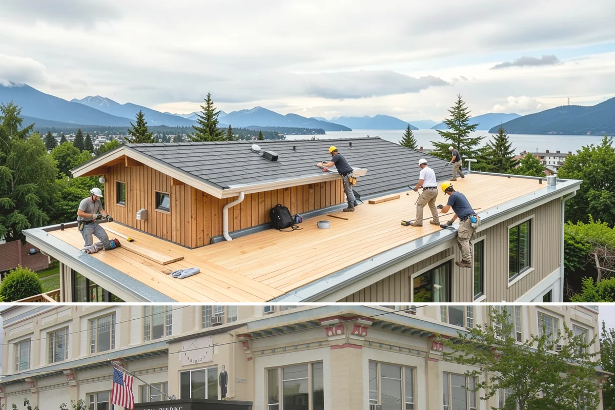 Natural Stone Flooring in Anacortes, Skagit County, WA - Natural stone is installed indoors year-round, though drier months ease the handling and staging of heavy stone slabs.
