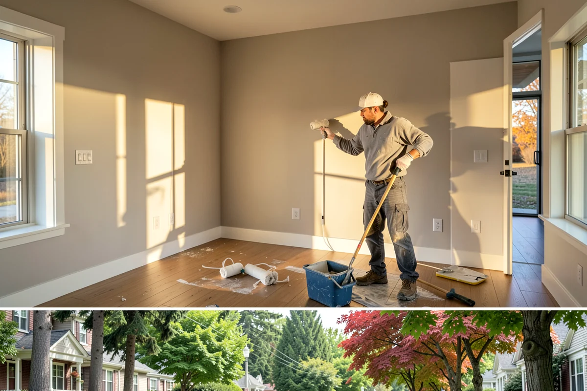Natural Stone Flooring in Beaux Arts Village, King County, WA - Natural stone is installed indoors year-round, though drier months ease the handling and staging of heavy stone slabs.