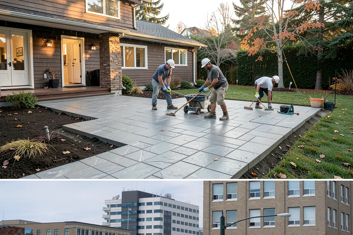 Natural Stone Flooring in Everett, Snohomish County, WA - Natural stone is installed indoors year-round, though drier months ease the handling and staging of heavy stone slabs.