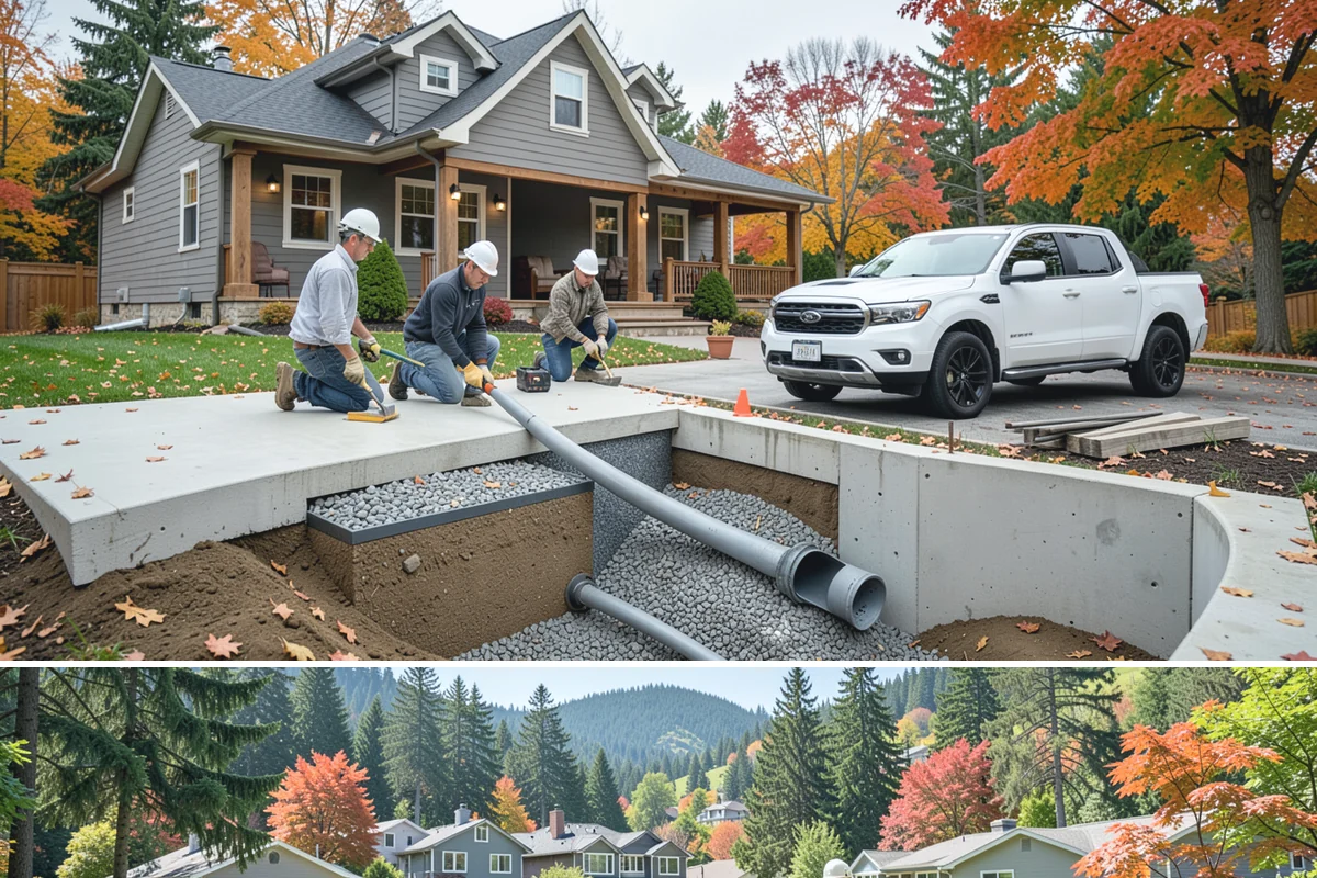Natural Stone Flooring in Fircrest, Pierce County, WA - Natural stone is installed indoors year-round, though drier months ease the handling and staging of heavy stone slabs.