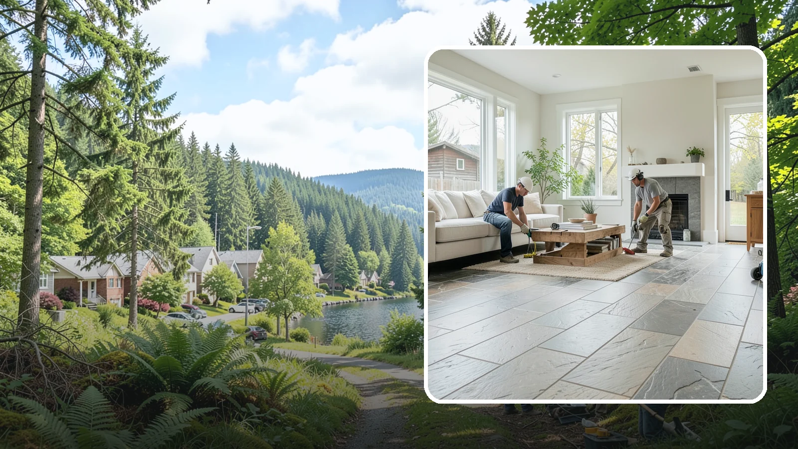 Natural Stone Flooring in Lake Forest Park, King County, WA - Natural stone flooring that lends organic texture and one-of-a-kind character to premium living spaces.