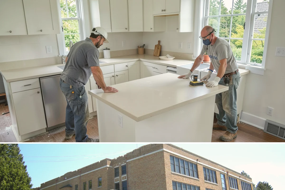Natural Stone Flooring in Maple Valley, King County, WA - Natural stone is installed indoors year-round, though drier months ease the handling and staging of heavy stone slabs.