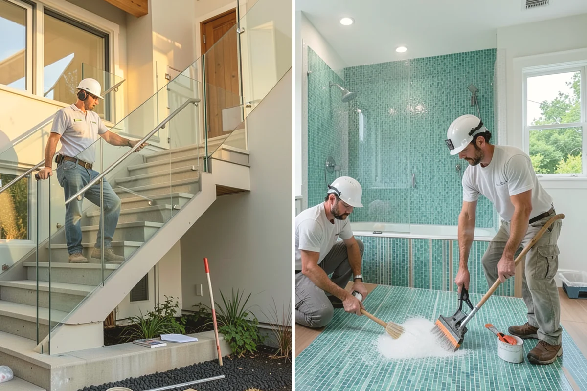 Natural Stone Flooring in North Bend, King County, WA - Select and sequence stone for consistent tone