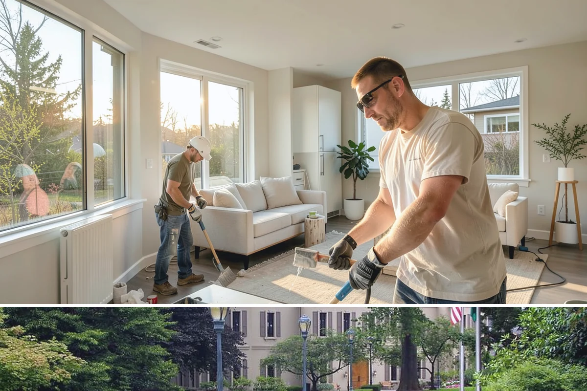 Natural Stone Flooring in Woodinville, King County, WA - Natural stone is installed indoors year-round, though drier months ease the handling and staging of heavy stone slabs.