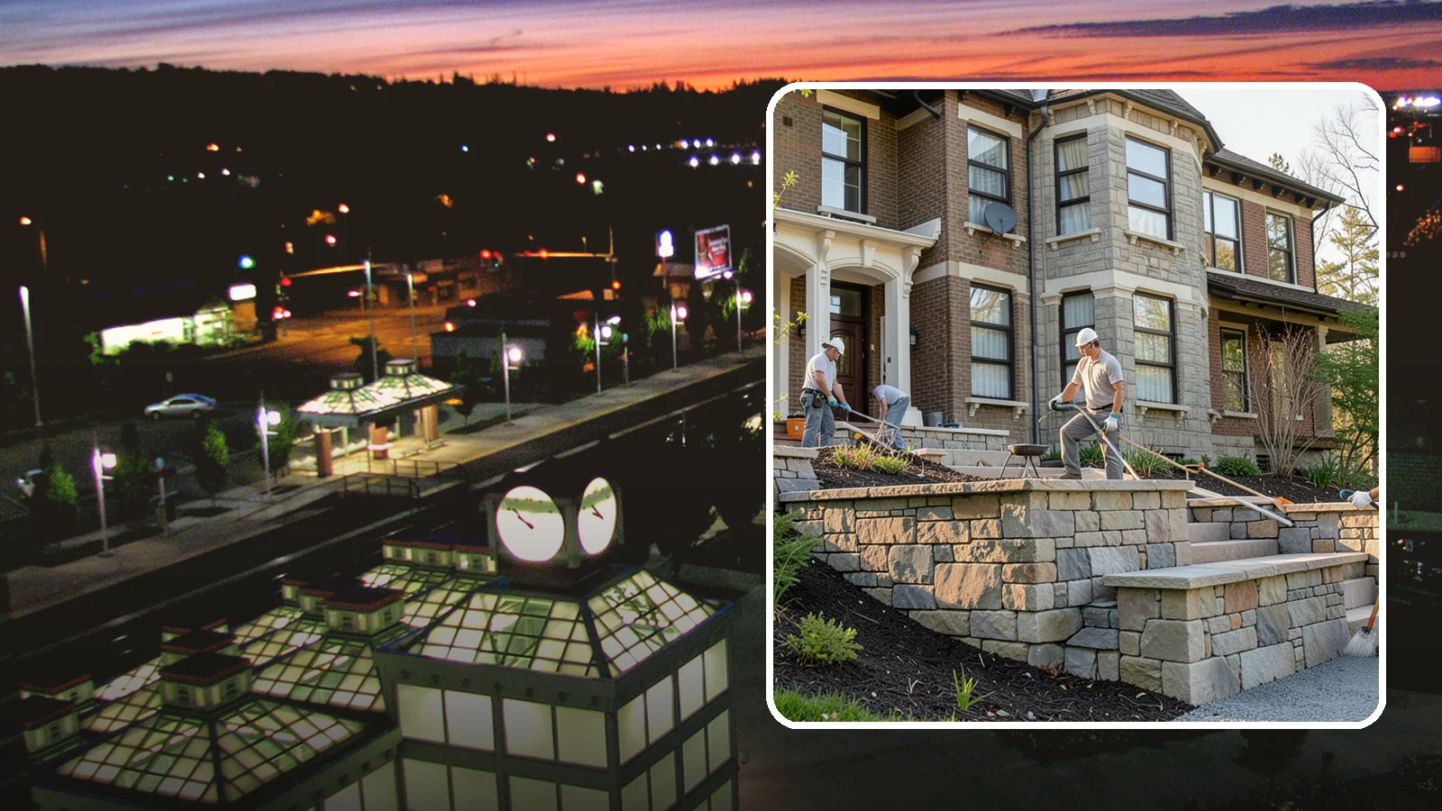 Natural Stone Retaining Wall in Auburn, King County, WA - Hand-setting natural stone into a retaining wall that combines timeless beauty with solid slope support.